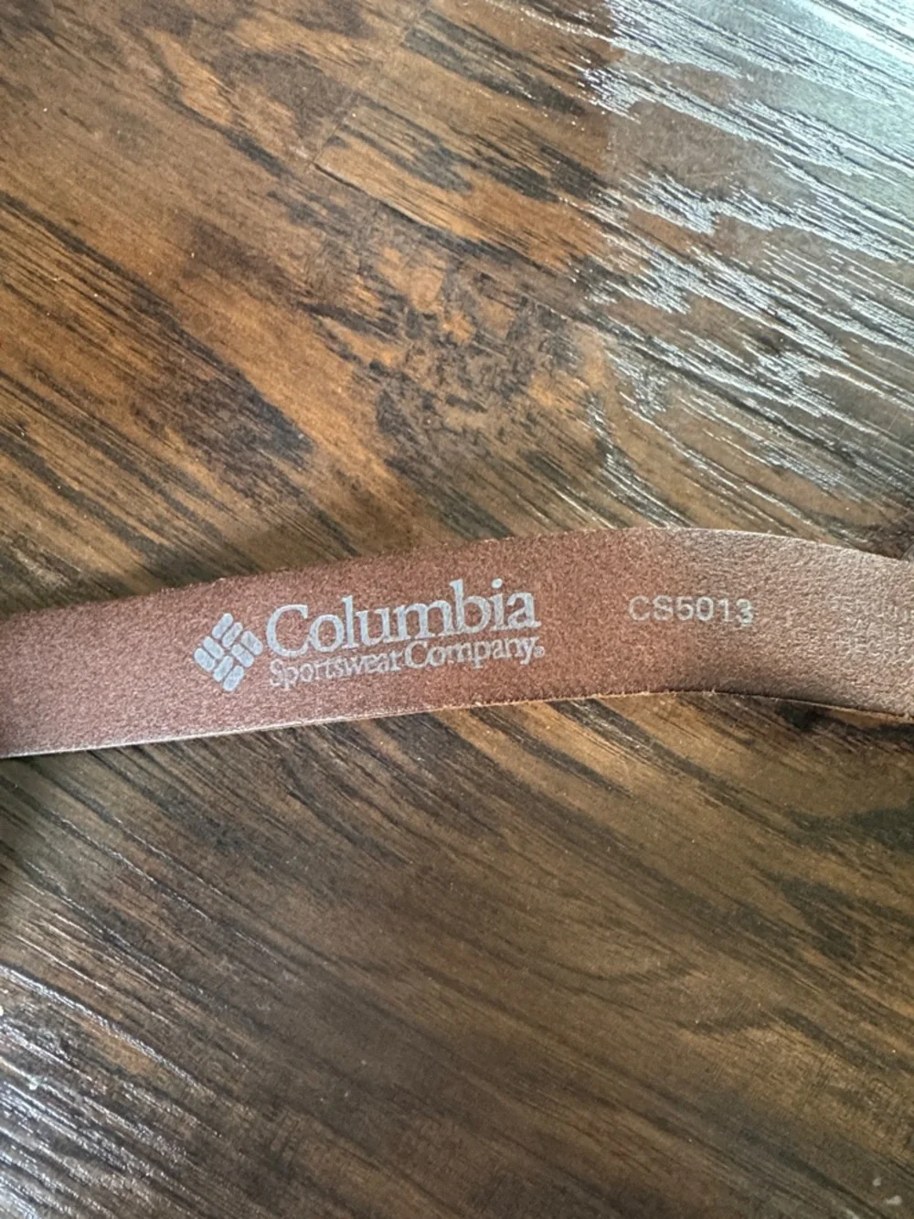 Columbia Brown Leather Men's Belt with Silver Buckle